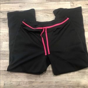 Sliverwear New York black and pink yoga pants with draw string size XL